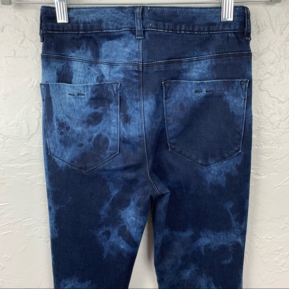 ASOS high waisted tie dye wash skinny jeans 2 - Picture 5 of 8